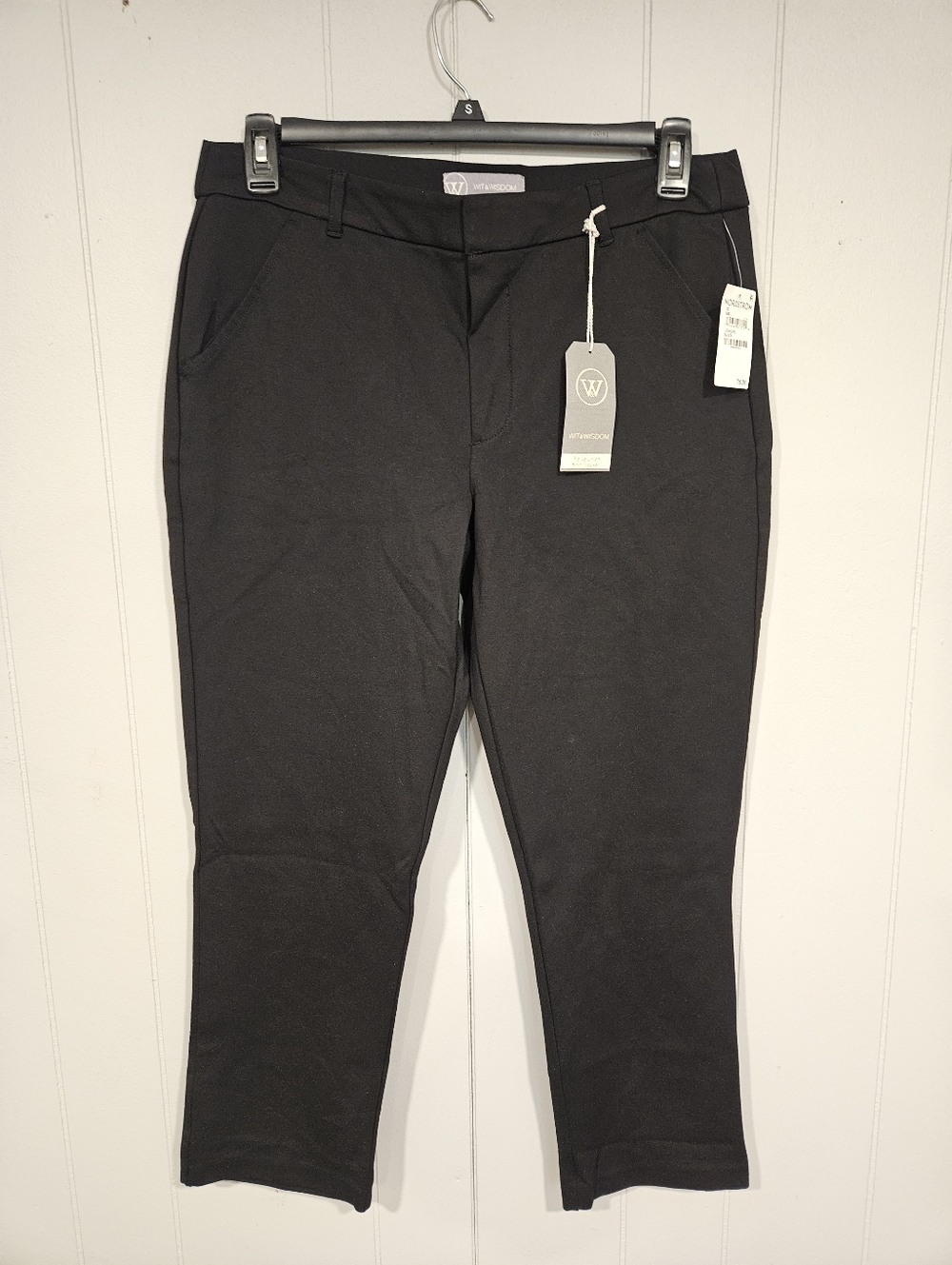 Wit & Wisdom Womens 33x28 Size 12 Ab Solution Black Knit Trouser Dress Pants NWT